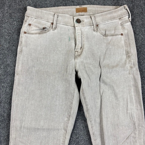 MOTHER Women’s Denim The Looker Pop! light Grey/Cream Skinny Jeans size: 27 - Picture 3 of 9